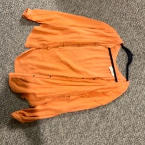 Free people orange button up